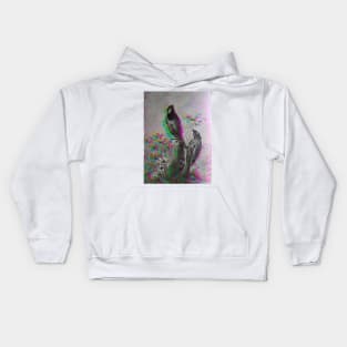 Antique Glitch Birbs Kids Hoodie